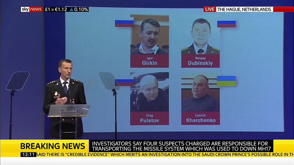 Four suspects named and charged in MH17 plane crash