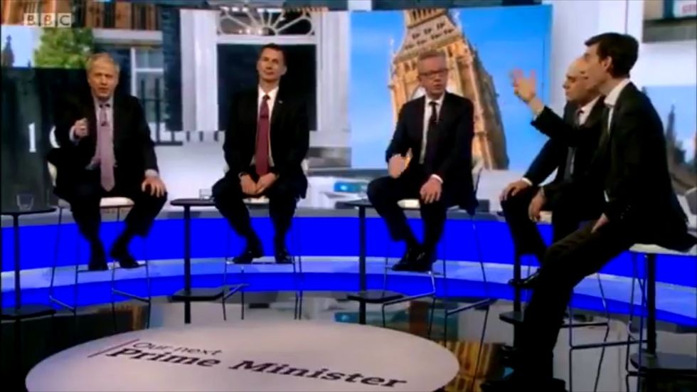 Chaotic 15 seconds from the BBC Our Next Prime Minister debate 
