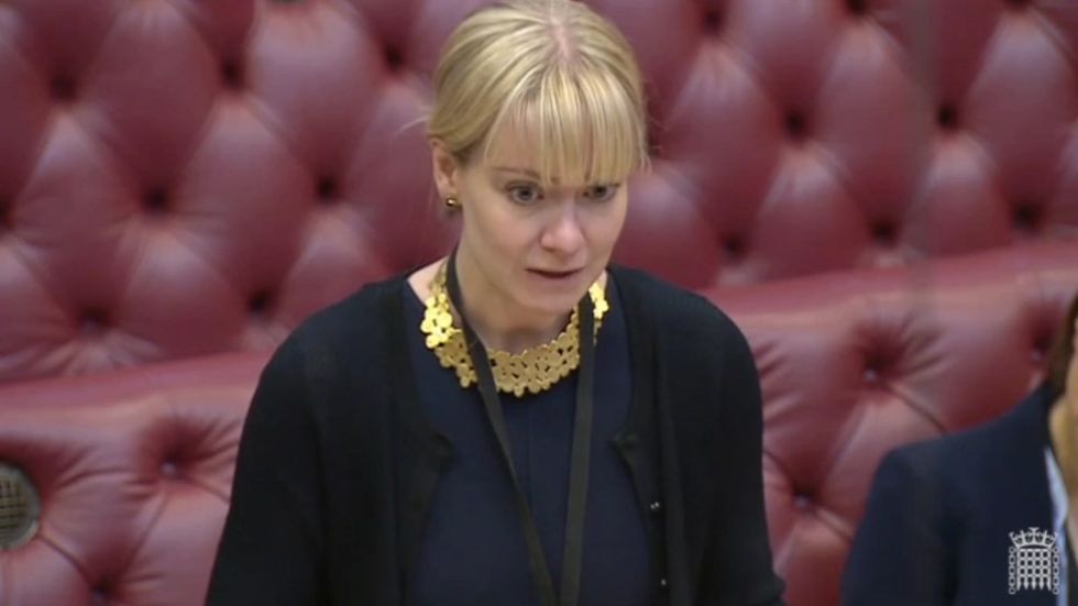 Moment Baroness Blackwood faints during debate in House of Lords