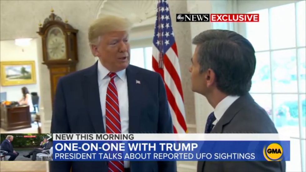 Donald Trump asked if he believes UFO sightings are real