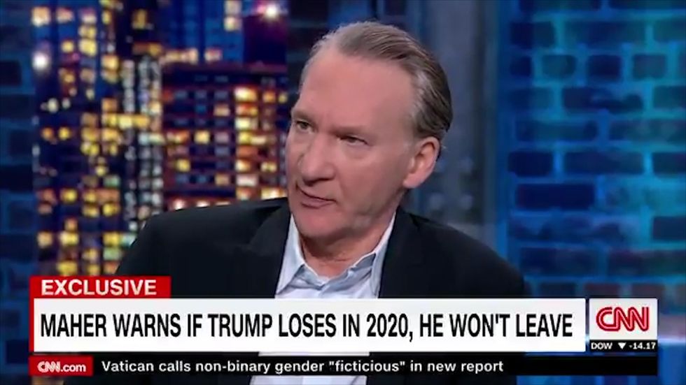 Bill Maher believes that Donald Trump will refuse to leave even if he loses the 2020 election