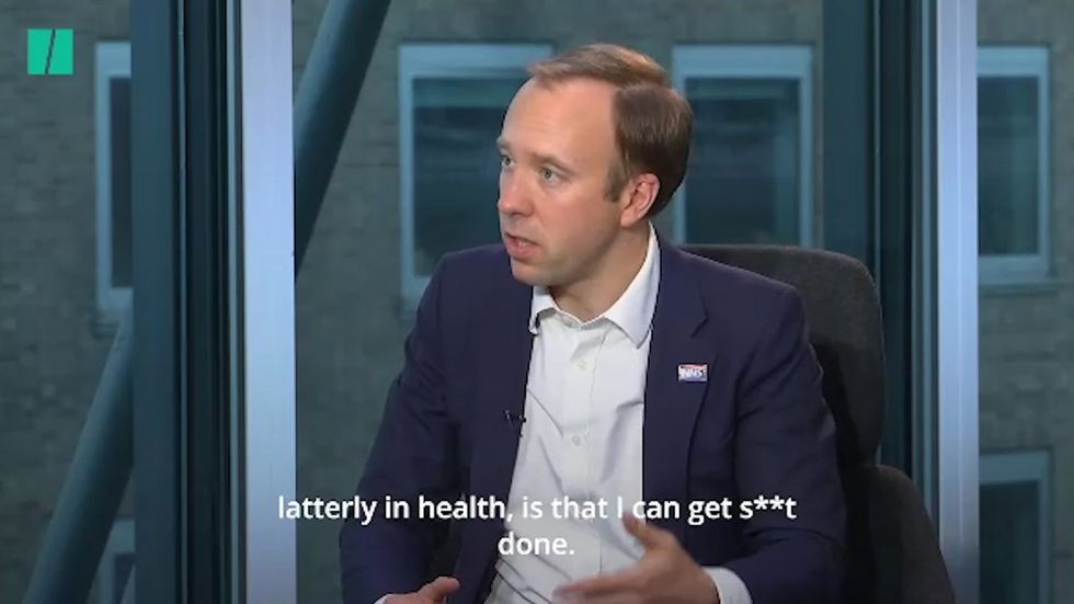 Matt Hancock says he 'can get s*** done' in interview