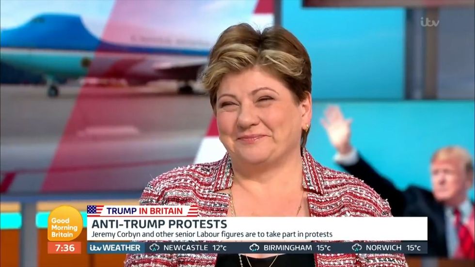 Emily Thornberry appears to enjoy light-hearted banter with Piers Morgan during interview