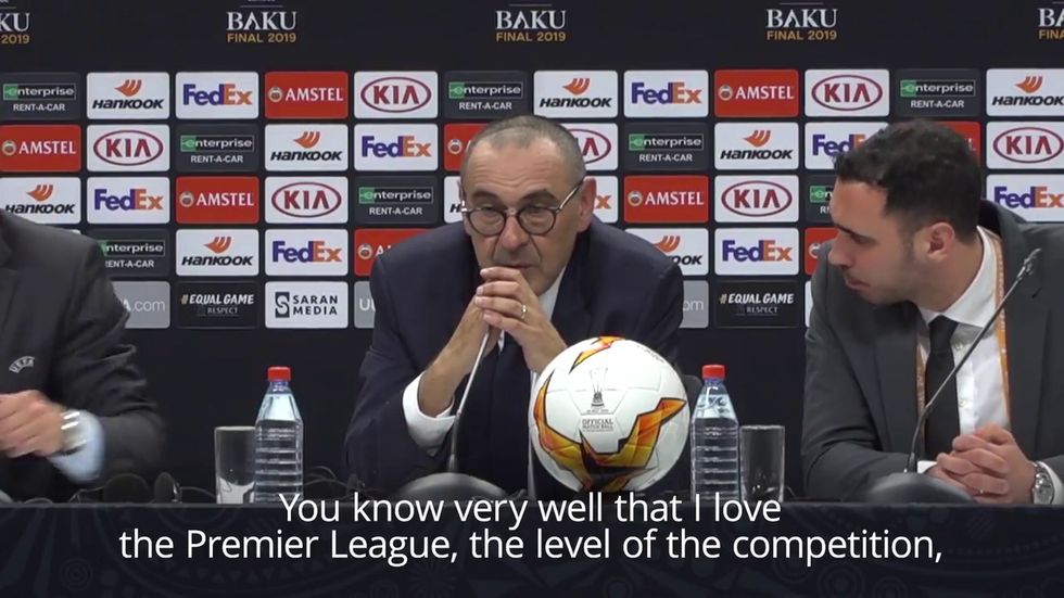Maurizio Sarri discusses Eden Hazard and own future with Chelsea after Europa League final win