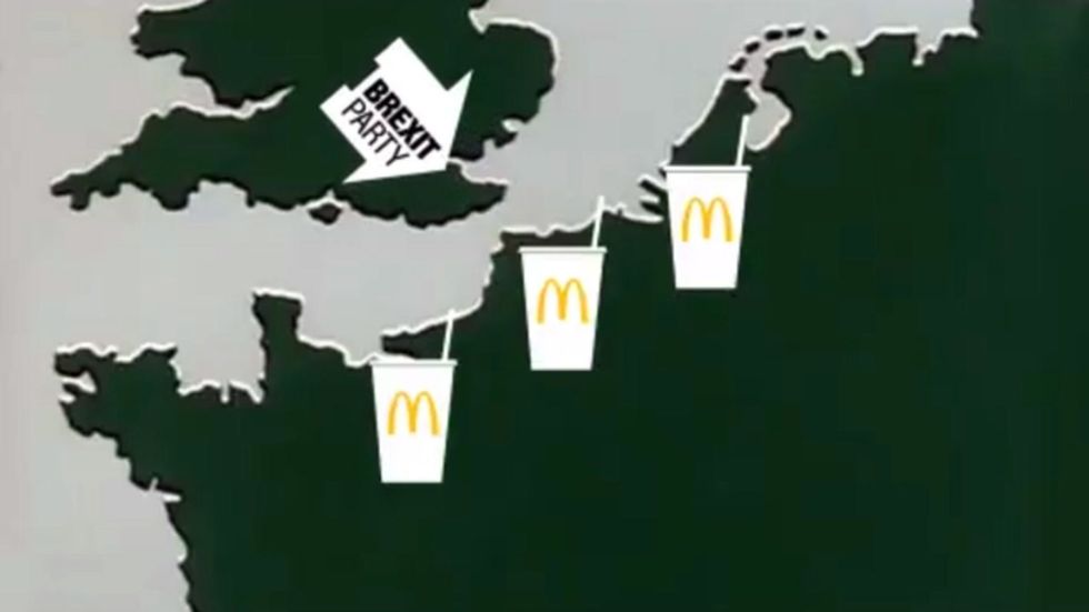 The Dads Army intro has been edited for the Brexit Party