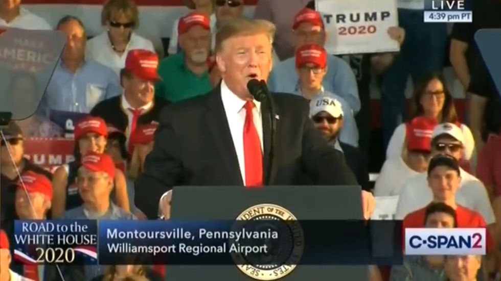 Donald Trump jokes about serving five terms during Pennsylvania speech