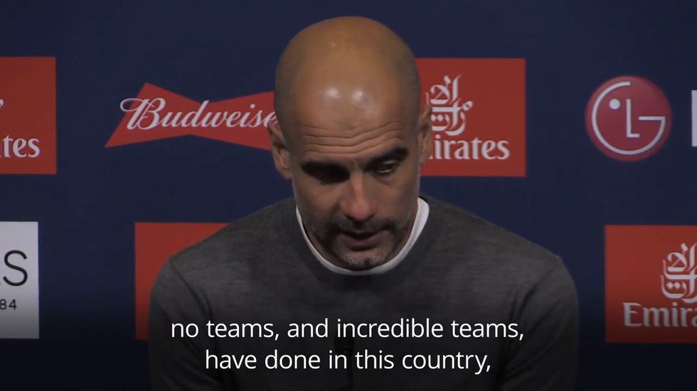 Man City completing domestic treble is harder than winning the Champions League, says Pep Guardiola