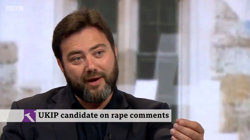 UKIP’s Carl Benjamin says he has had kippers and milkshakes thrown over him because the media is “radicalising people by lying about me”