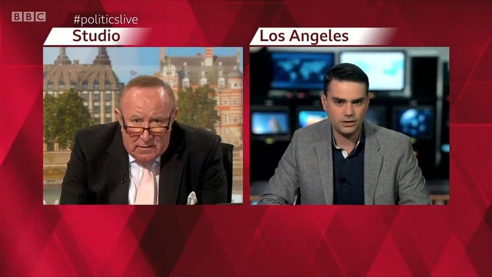 Ben Shapiro accuses Andrew Neil of being 'on the left'