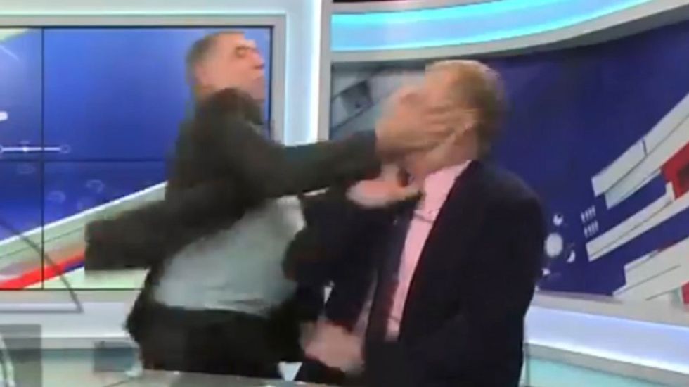 Albanian union leaders fight on live TV