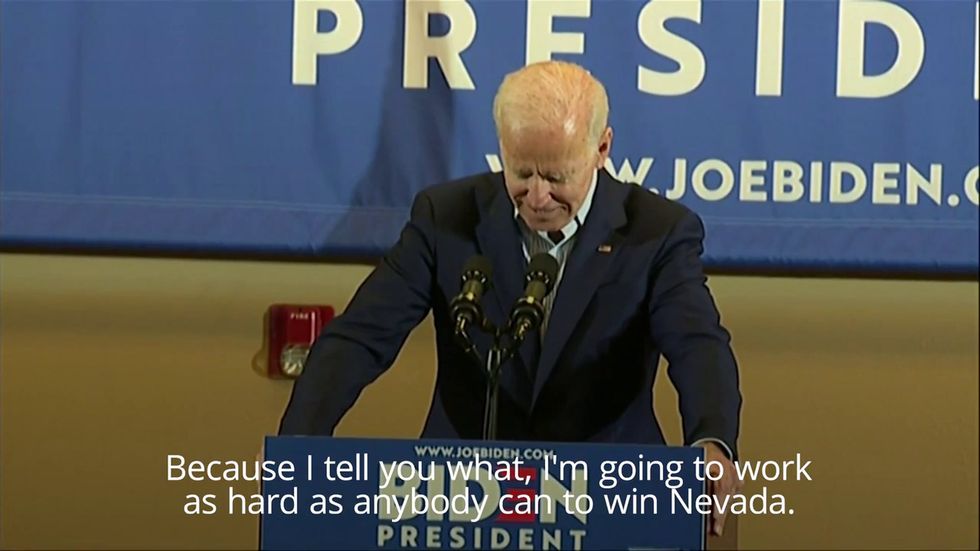 Joe Biden supporter shouts 'You can hug and kiss me anytime'