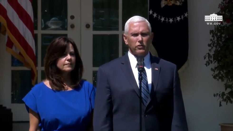 Mike Pence said the government 'will never ever penalise anyone for their religious beliefs'