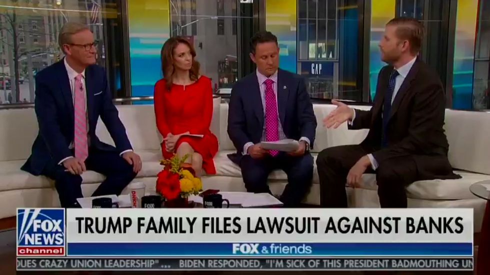 Eric Trump suggests his family needs to keep their bank records secret because his half-sister likes to day drink