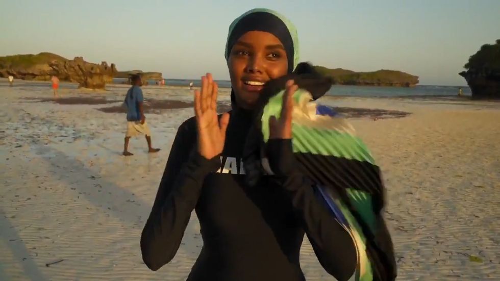Halima Aden, the first hijab wearing model for Sports Illustrated