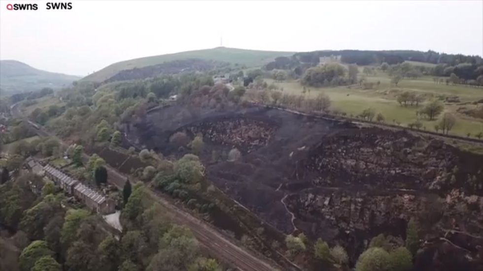 Raging wildfires over Easter weekend leave moorland in ruins