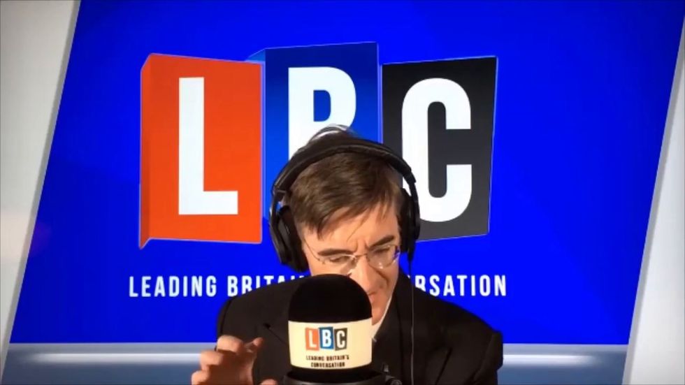 Jacob Rees-Mogg interviews a member of Extinction Rebellion 