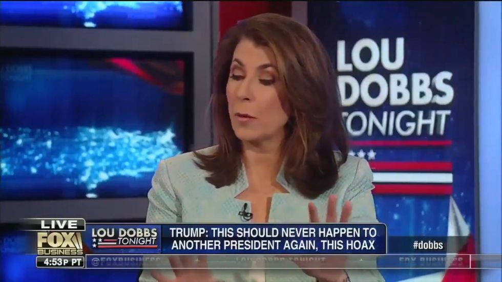 Fox Business presenter Lou Dobbs claims that 'evidence is accumulating' to show that 'God sent this president'