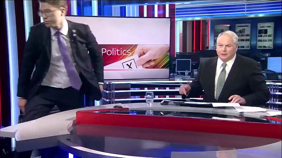 Extinction Rebellion representative storms off Sky News