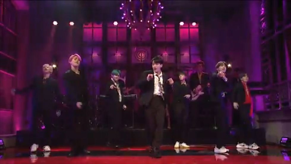 K-pop sensation BTS performs on Saturday Night Live