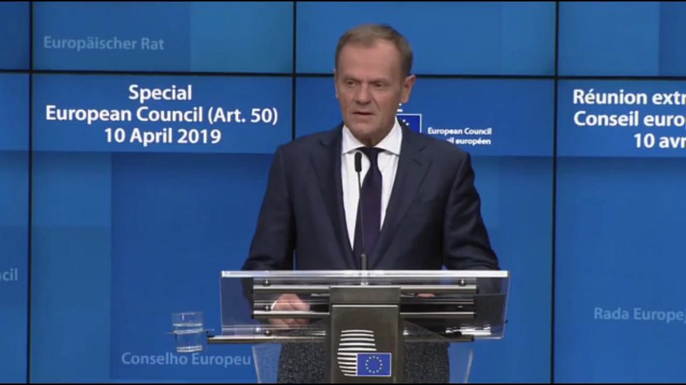 'Please do not waste this time': Donald Tusk issues UK warning as Brexit is extended to October