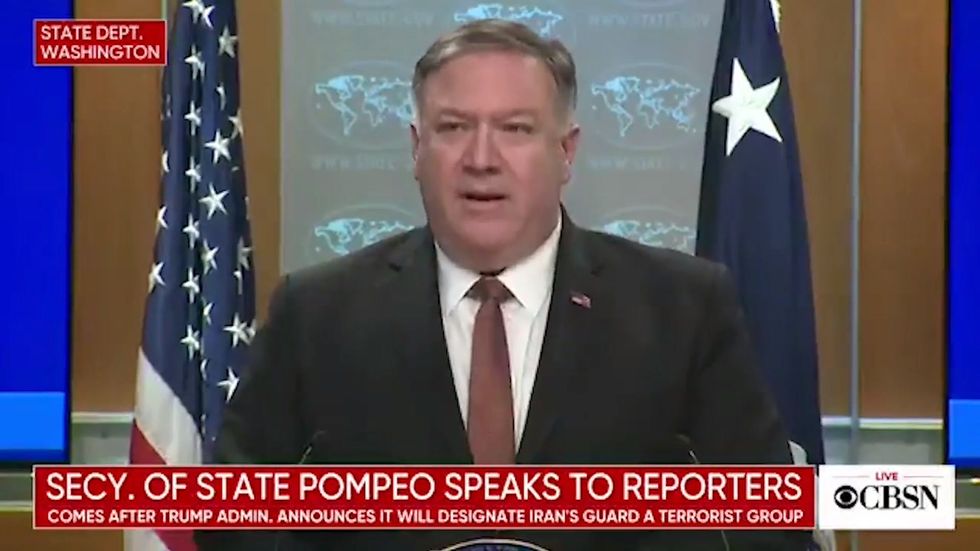 Secretary of State Mike Pompeo calls Iran's Revolutionary Guard a terrorist organisation