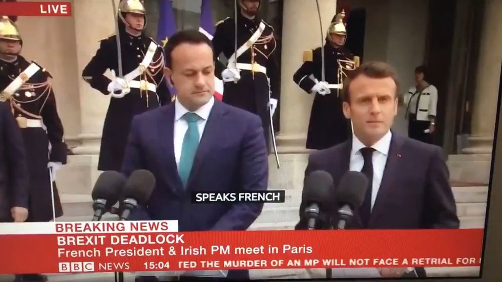 BBC subtitles trying to translate Emmanuel Macron