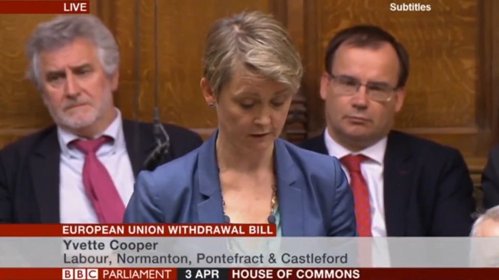 Yvette Cooper: 'we have put forward this Bill as a cross-party bill...and have done so for fear of the damage that no-deal would do to all of our constituencies'