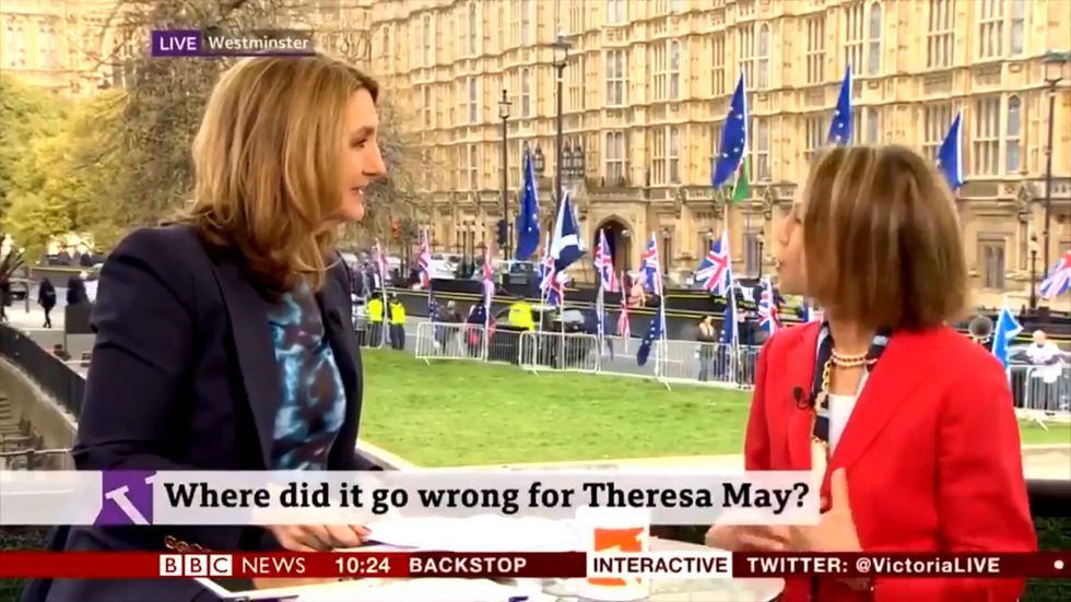 Baroness Meyer disputes that Theresa May is her 'personal friend' live on air