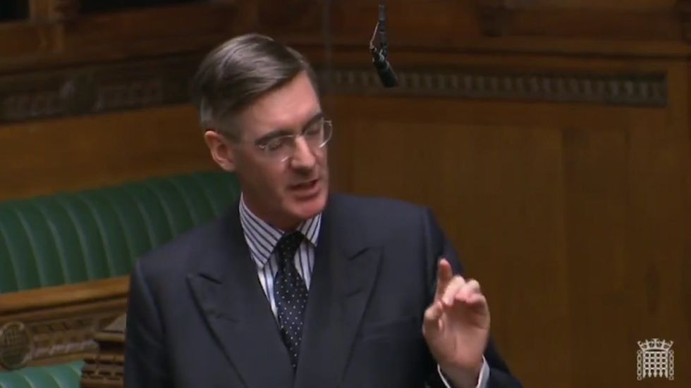 Jacob Rees-Mogg references old public school rivalry during speech in the commons