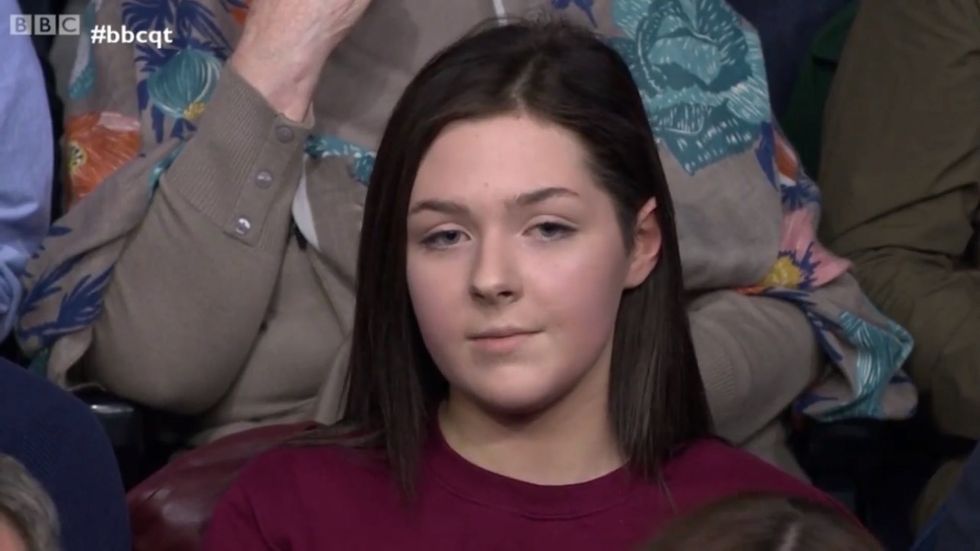 Teenager on Question Time blames the Conservative Party for Brexit
