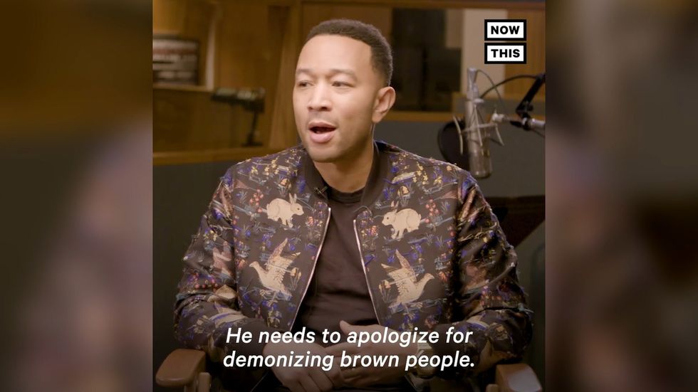 John Legend urges Trump to apologise for 'demonising' Muslims in the wake of the New Zealand massacre
