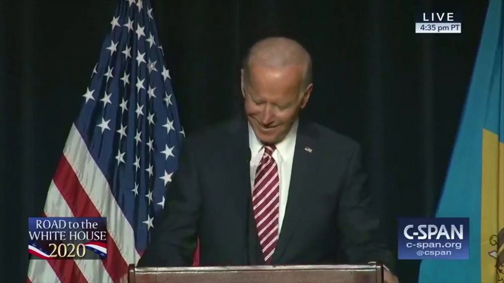 Joe Biden accidentally says he's running for president in 2020