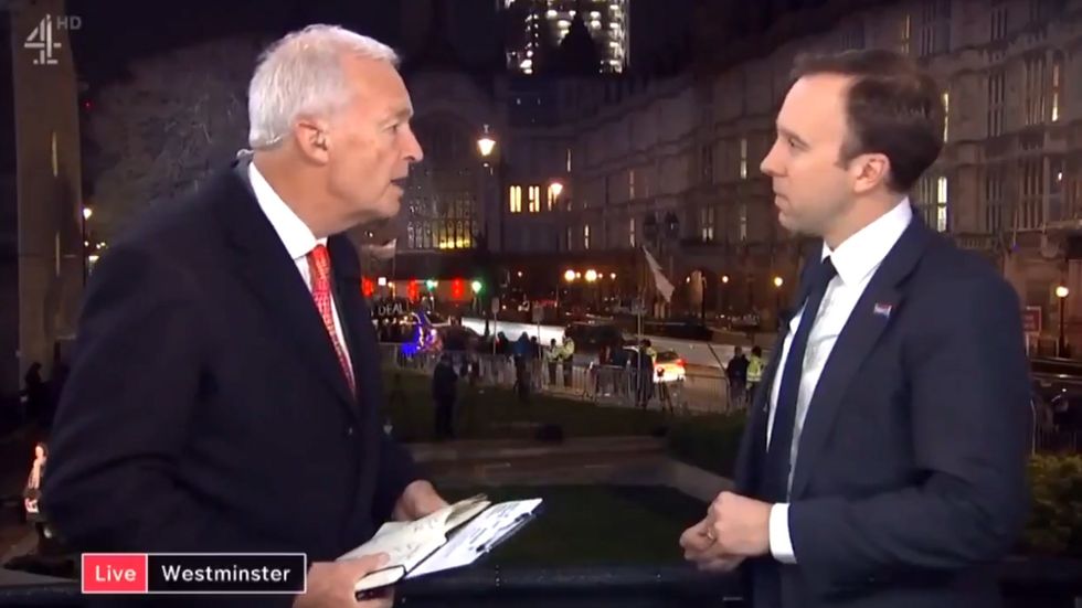 Jon Snow to Health Secretary Matt Hancock: 'Nobody in the country knows what's going on... and you know nothing about what's going on'