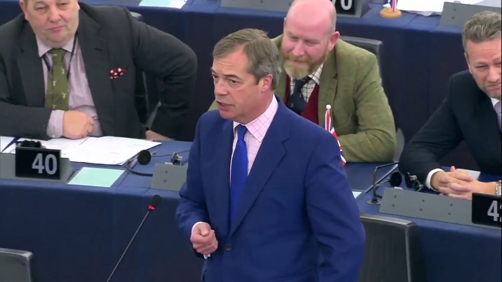Nigel Farage pleads with MEPs to overturn the request to extend article 50
