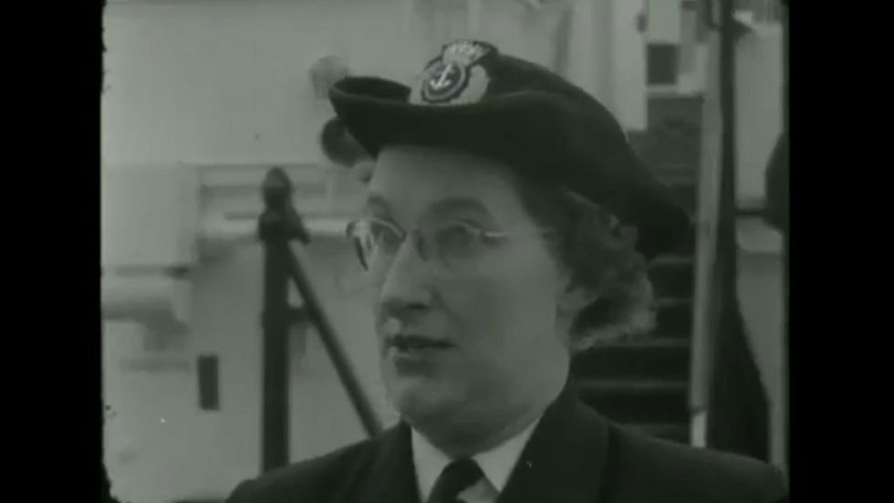 Resurfaced video from BBC News shows a lady who worked on a ship in 1959