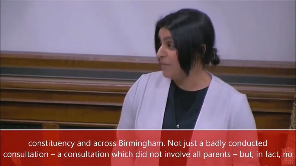 Labour MP Shabana Mahmood suggested 'LGBT acceptance lessons' were not 'age appropriate' for primary school'