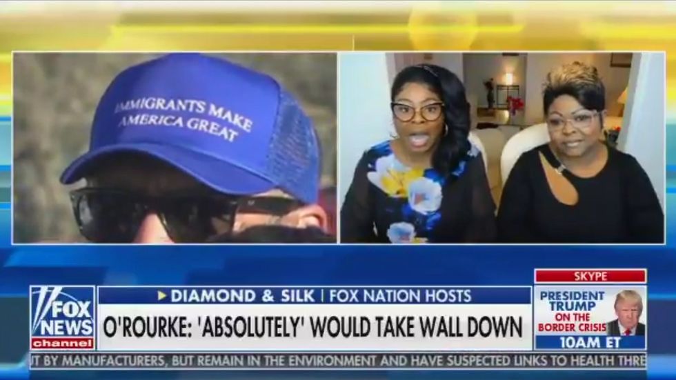 Fox News contributors Diamond and Silk say 'Beto O'Rourke talks about tearing down walls yet he live in a house supported by walls'