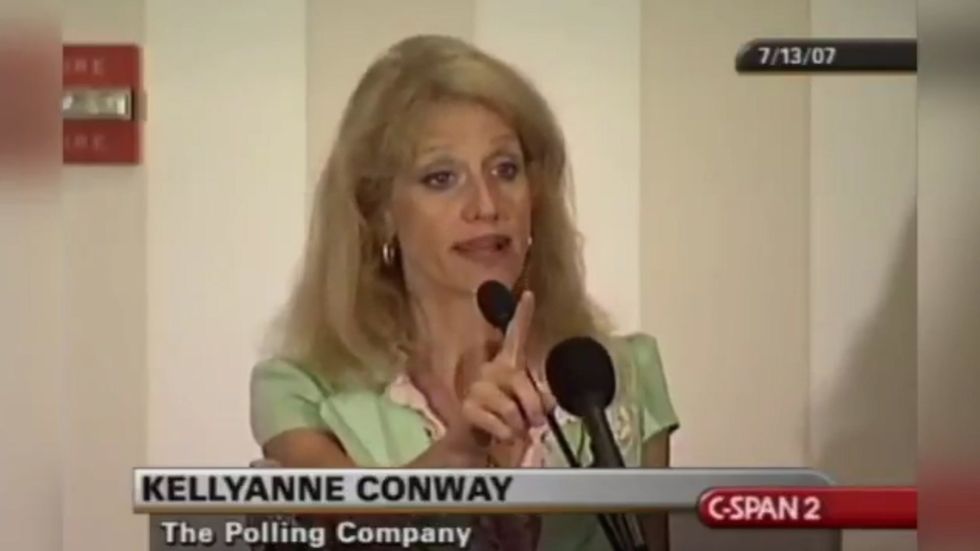 Resurfaced video shows Kellyanne Conway threatening to perform an 'abortion with a gun'