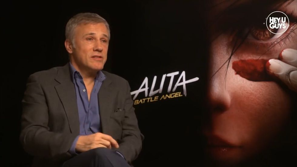 Christoph Waltz tells journalist 'no chance' when asked to talk about his character in film Alita: Battle Angel