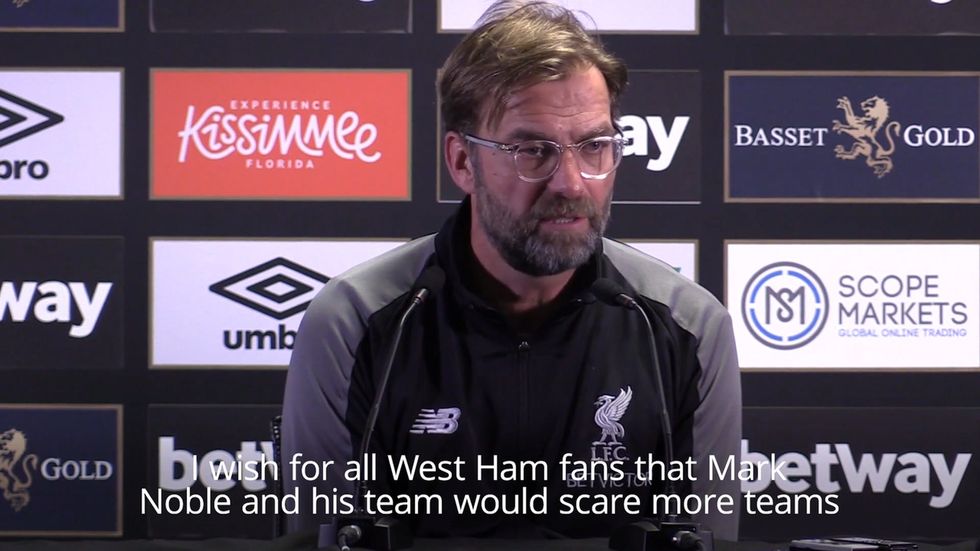Jurgen Klopp says Liverpool were not scared by West Ham