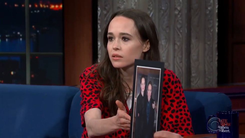 Ellen Page condemns Donald Trump and Mike Pence in 'fired up' speech on Colbert