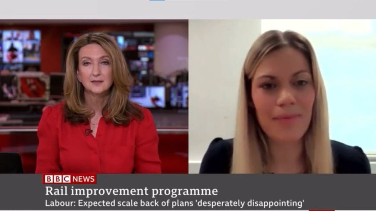 Victoria Derbyshire praised for holding Tory MP to account over Boris Johnson’s ‘railway promises’