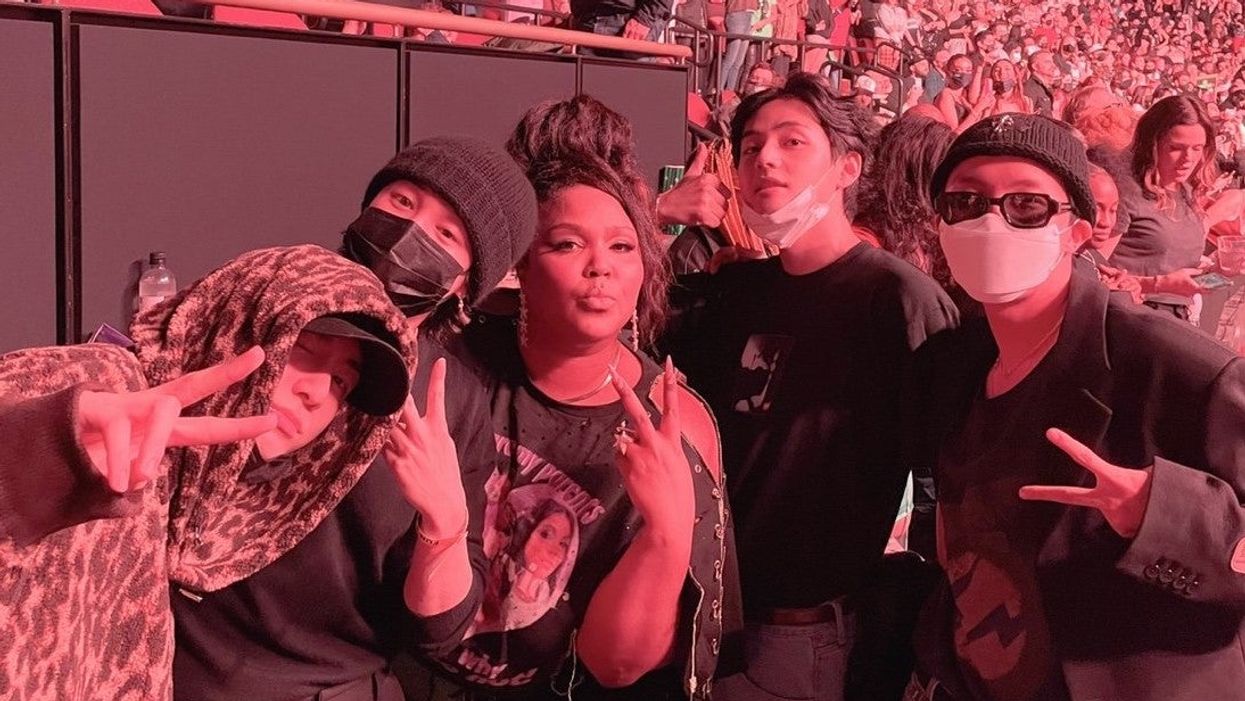 BTS and Lizzo pose for iconic selfies at Harry Styles concert and fans are obsessed