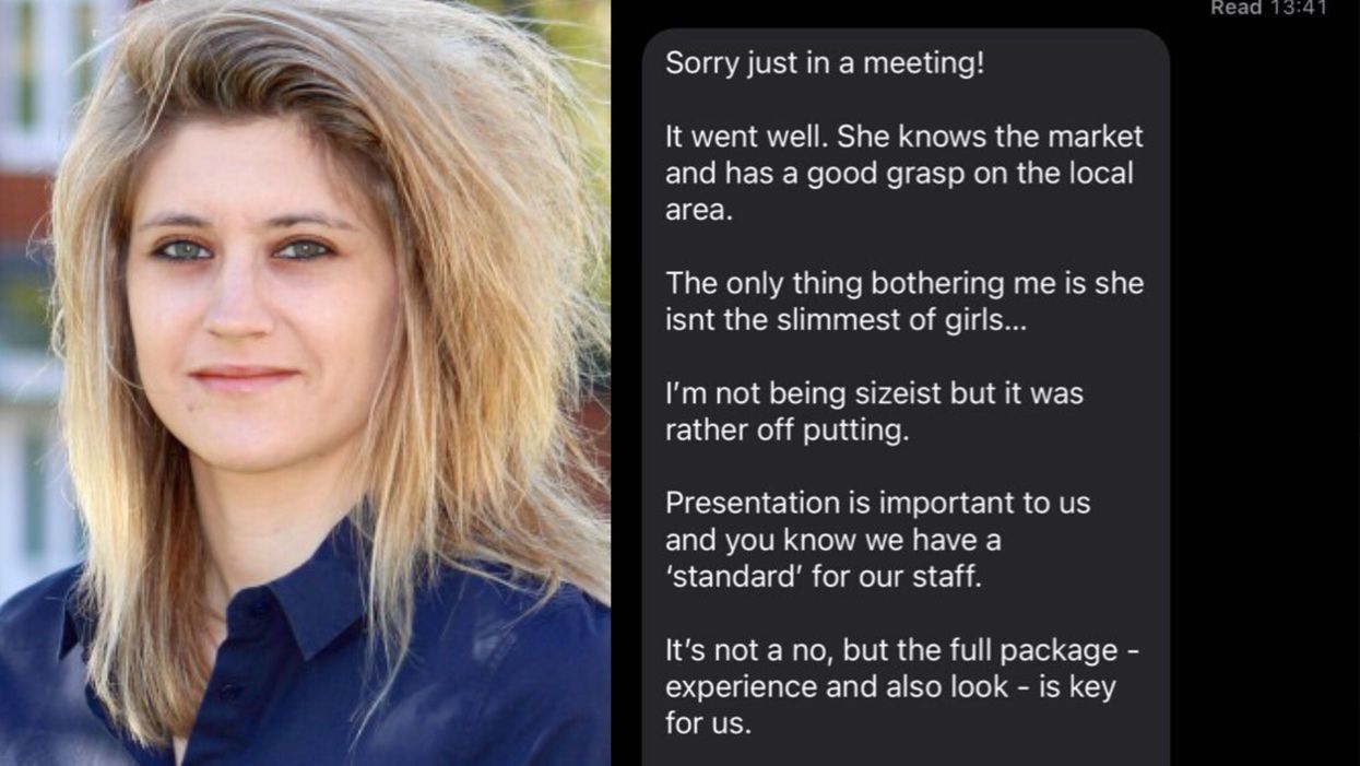 Recruiter 'lost for words' as boss refuses to hire woman because she's 'too fat'