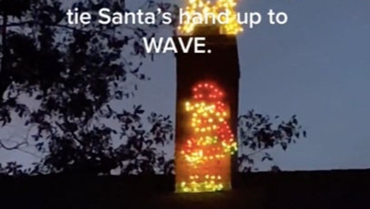 Woman leaves TikTok in hysterics after accidentally including X-rated Father Christmas in festive display