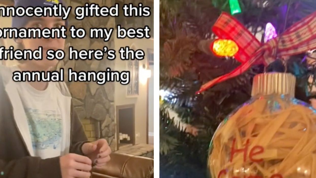 Religious mum accidentally gifts son NSFW Christmas bauble
