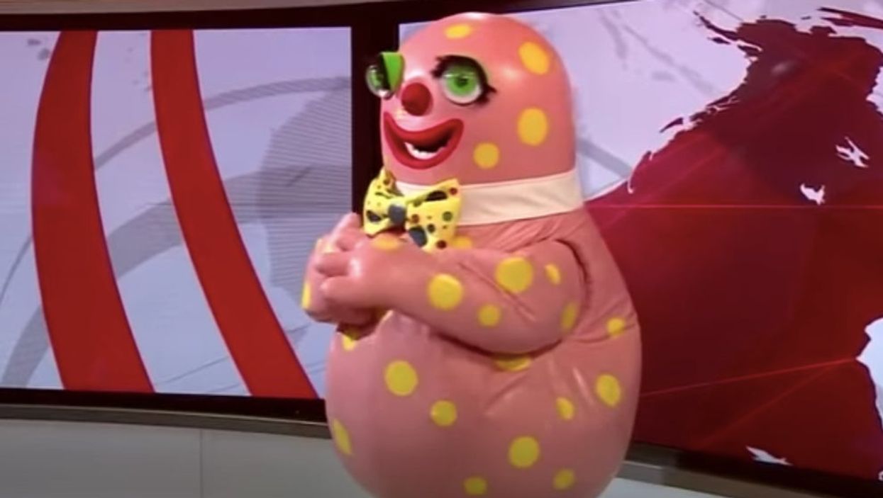 Mr Blobby was interviewed on BBC News and it was absolute anarchy