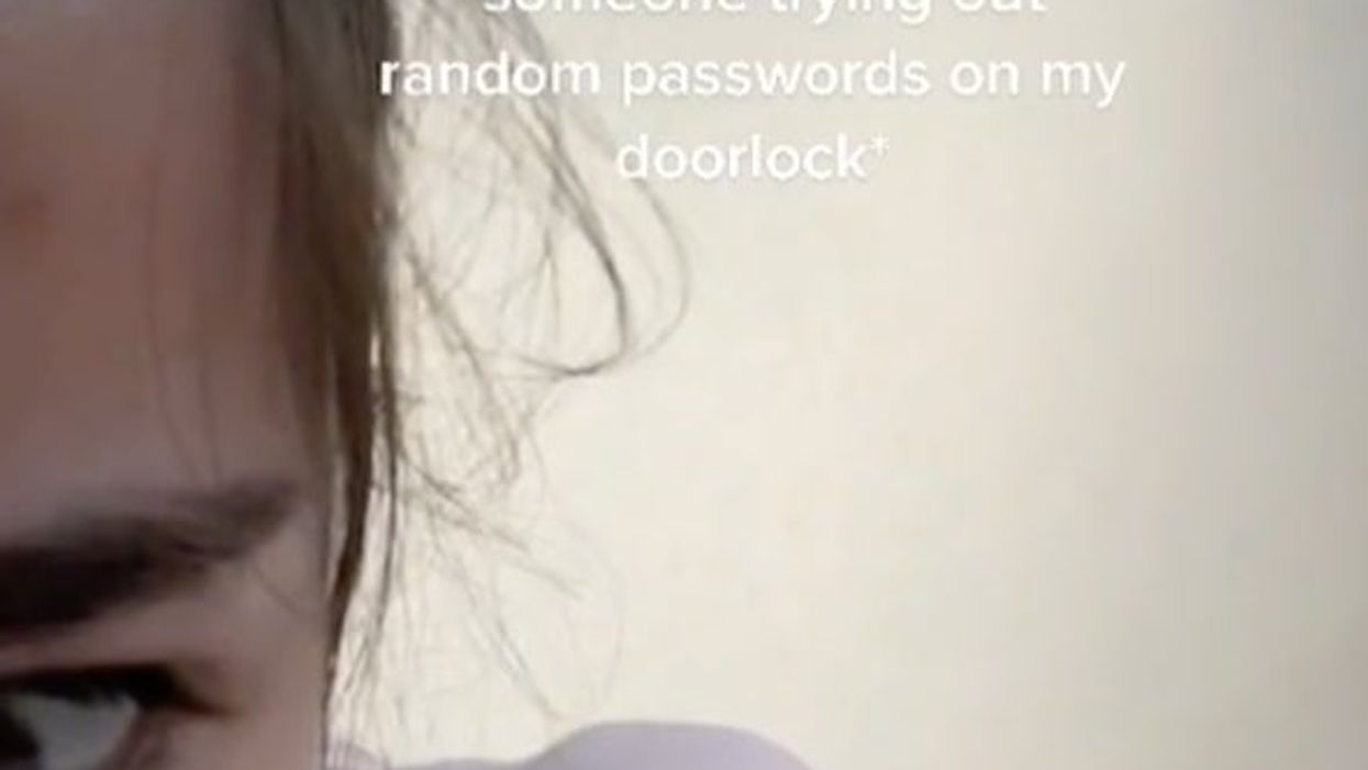 Woman shares terrifying video on TikTok of stranger trying to break into her home
