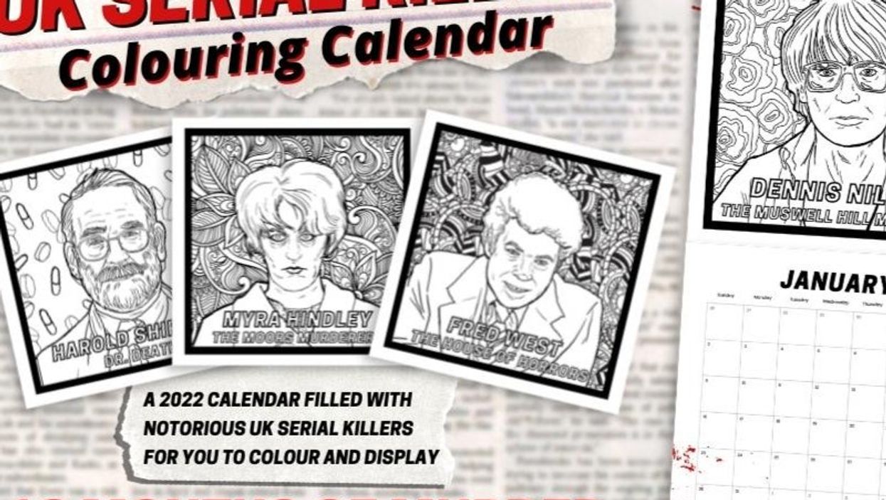 Colouring-in calendar featuring Britain’s most notorious serial killers being sold on Amazon