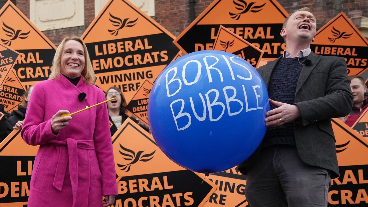 The Liberal Democrats burst a giant ‘Boris bubble’ on live television and it was wonderfully cringe